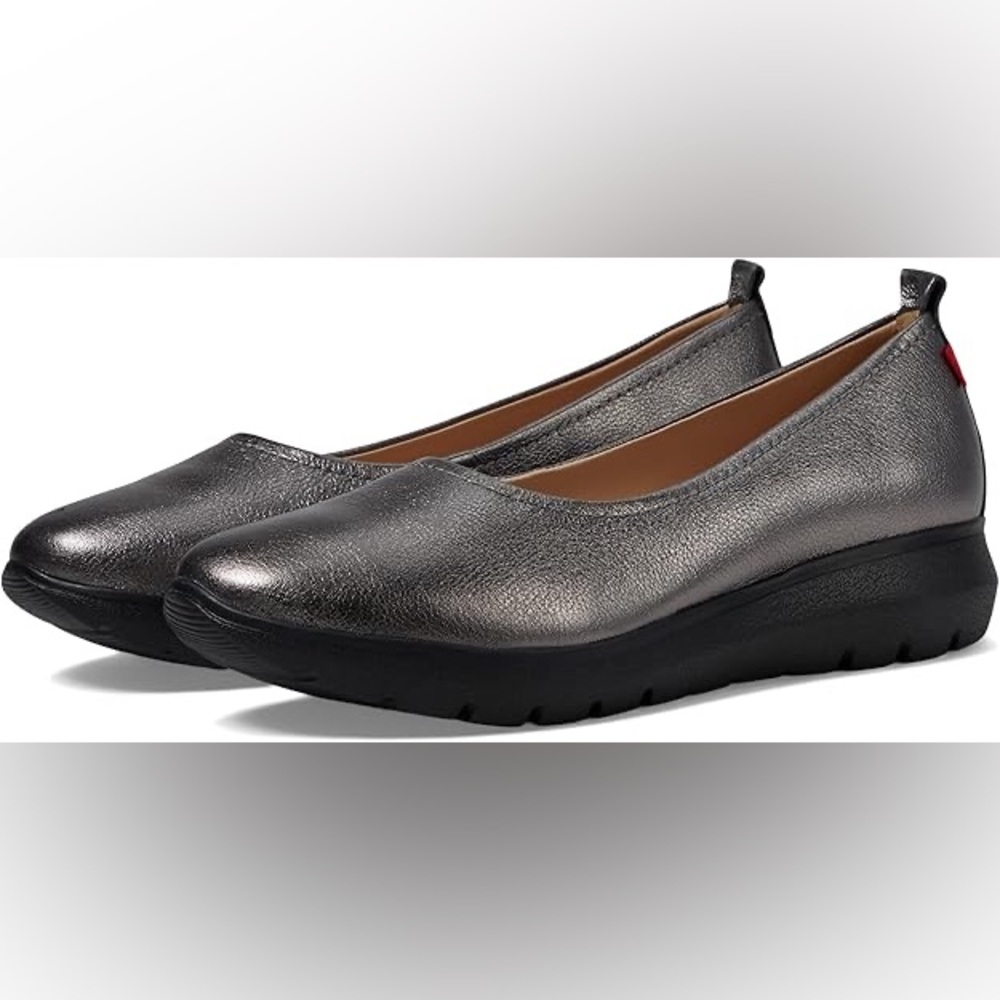 NEW Marc Joseph Jamie Street Silver Metallic‎ Leather Loafers Size 7.5 A26